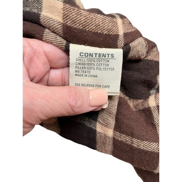 Field and Stream Flannel Quilted Hunting Vest Khaki XL - Picture 3 of 7